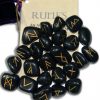 Black Agate Gemstone Runes