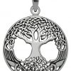 Silver Druid's Tree of Life Pendant for Strength