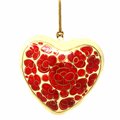 Handpainted Ornament Floral Heart