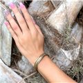 Copper and Brass Cuff Bracelet: Healing Twist - DZI (J)