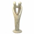 Natural 10-inch Tall Soapstone Family Sculpture - 2 Parents 1 Child - Smolart
