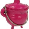 3" Pink cast iron cauldron                                                                                              