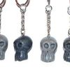 1" resin Skull key ring (assorted colors)                                                                               