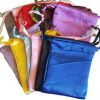 12 pk 2 3/4" x 3" mixed colors Satin Drawstring pouches                                                                 