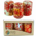 Hand Painted Candles in Owoduni Design (box of three) - Nobunto