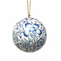 Handpainted Ornament Blue Floral