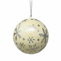 Handpainted Ornament Silver Snowflakes