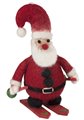 Skiing Santa Felt Ornament - Wild Woolies (H)