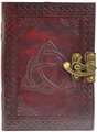 Triquetra leather blank book w/ latch                                                                                   