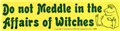 Do Not Meddle in the Affairs of Witches bumper sticker                                                                  