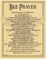Bee Prayer poster                                                                                                       