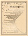 Rambler's Prayer poster                                                                                                 