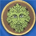 Green Man iron-on patch 3"                                                                                              