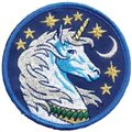 Unicorn iron-on patch 3"                                                                                                