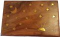 4" x 6" Stars & Moon Brass Inlay Box                                                                                    