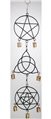 Pentagram, Triquetra, Solomon's Seal wind chime 5"                                                                      