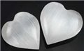 White Selenite heart  1 1/4" - 2"                                                                                       