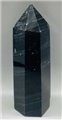 1.2-1.5# Obsidian, Black W silver stripes obelisk                                                                       