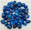 1 lb Onyx, Blue tumbled stones (heat treated)                                                                           