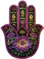 Black & Fuchia Hamsa incense burner                                                                                     