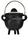 Pentagram Cast Iron Cauldron w/ Lid 2 3/4"                                                                              