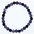 6mm Amethyst, Lapis, Black Tourmaline                                                                                   