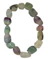 Fluorite, Rainbow gemstone bracelet                                                                                     