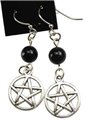 Black Onyx Pentagram earrings                                                                                           