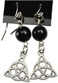 Black Onyx Triquetra earrings                                                                                           