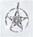 11/16" Pentagram Moonstone sterling                                                                                     