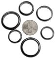 (set of 50) 6mm Rounded Hematite rings                                                                                  