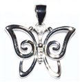 3/4" Butterfly sterling pendant                                                                                         