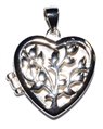 3/4" Tree Heart locket sterling pendant                                                                                 