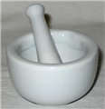 White Ceramic Mortar and Pestle Set                                                                                     