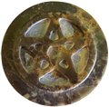 Soapstone Pentagram altar tile 3"                                                                                       