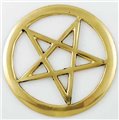 Brass Cut-Out Pentagram 3"                                                                                              