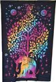 54" x 86" Elephant Tree tapestry (tie dye)                                                                              