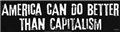 America Can Do Better Than Capitalism bumper sticker                                                                    